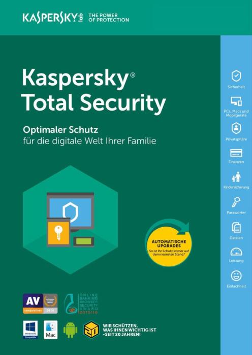 Kaspersky Total Security - 5PCs / 1Jahr Kaspersky Total Security - 5PCs / 1Jahr